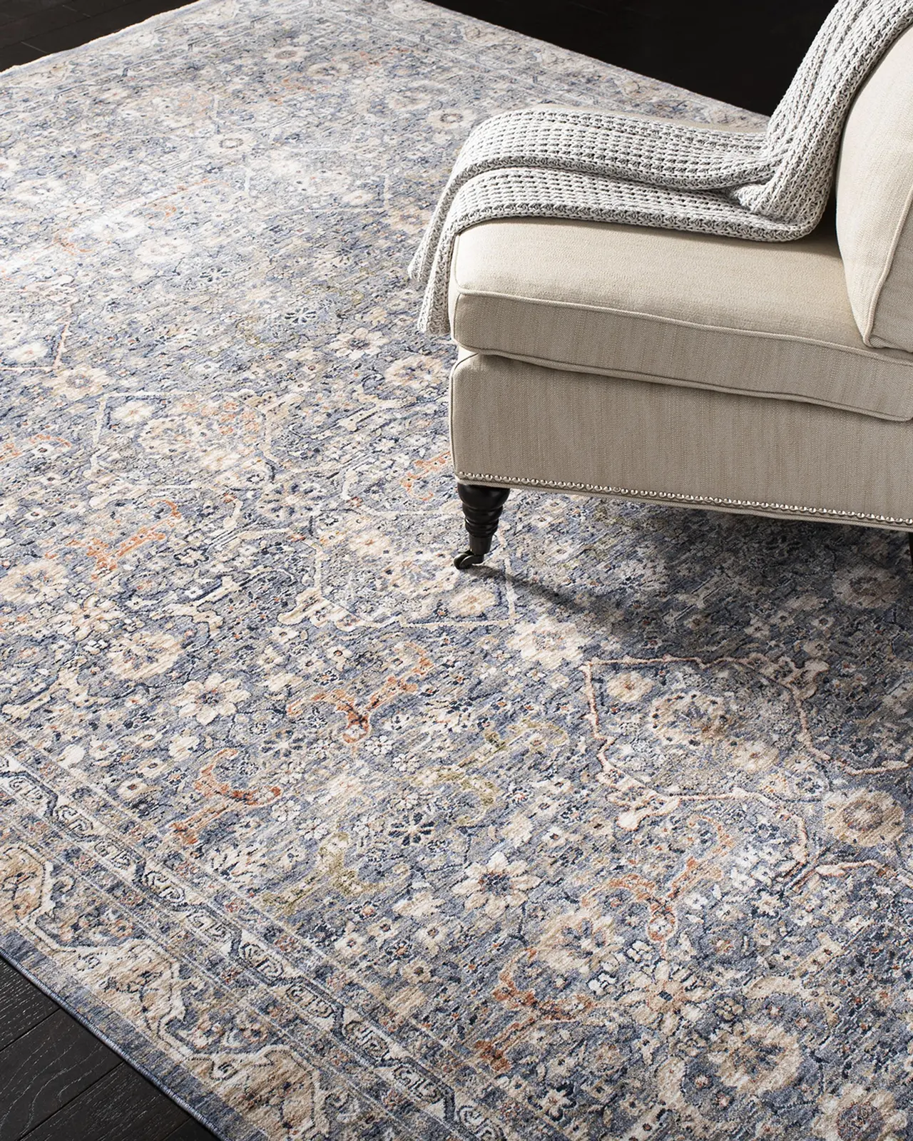 Lauren Ralph Lauren Belvoir Light Blue Power-Loomed Rug, 6 ' x 9 '