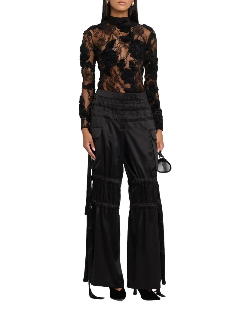 Freja Floral Lace Mock-Neck Top