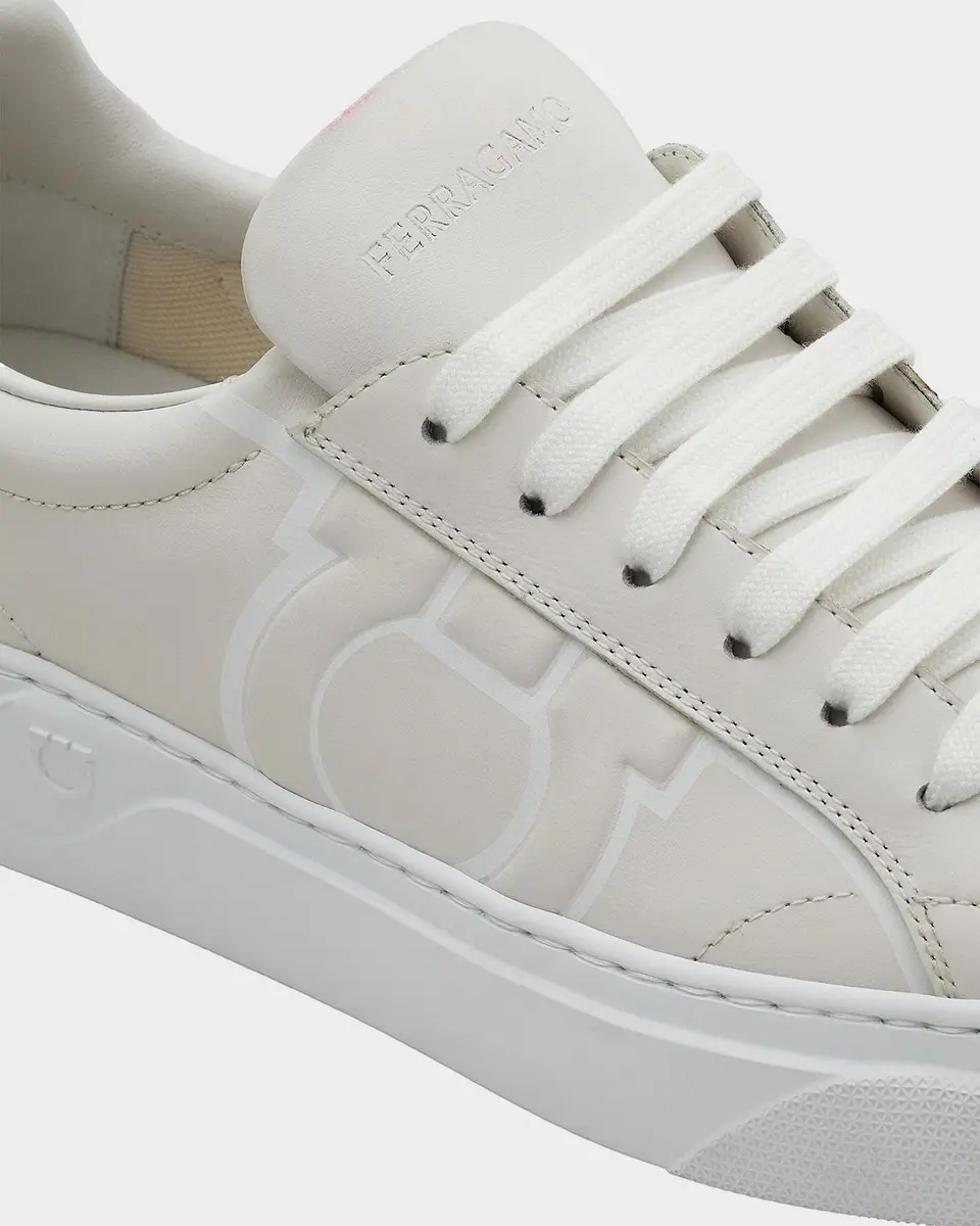 Men's Gancini Leather Low-Top Sneakers Men's Gancini Leather Low-Top Sneakers