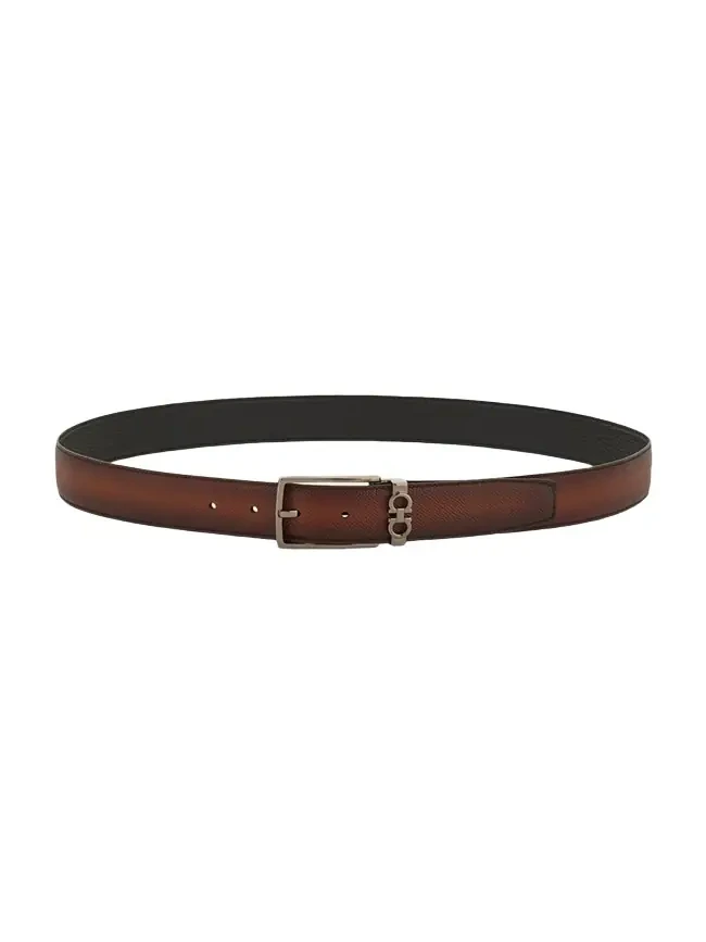 Men's Mini Gancio Reversible Leather Belt