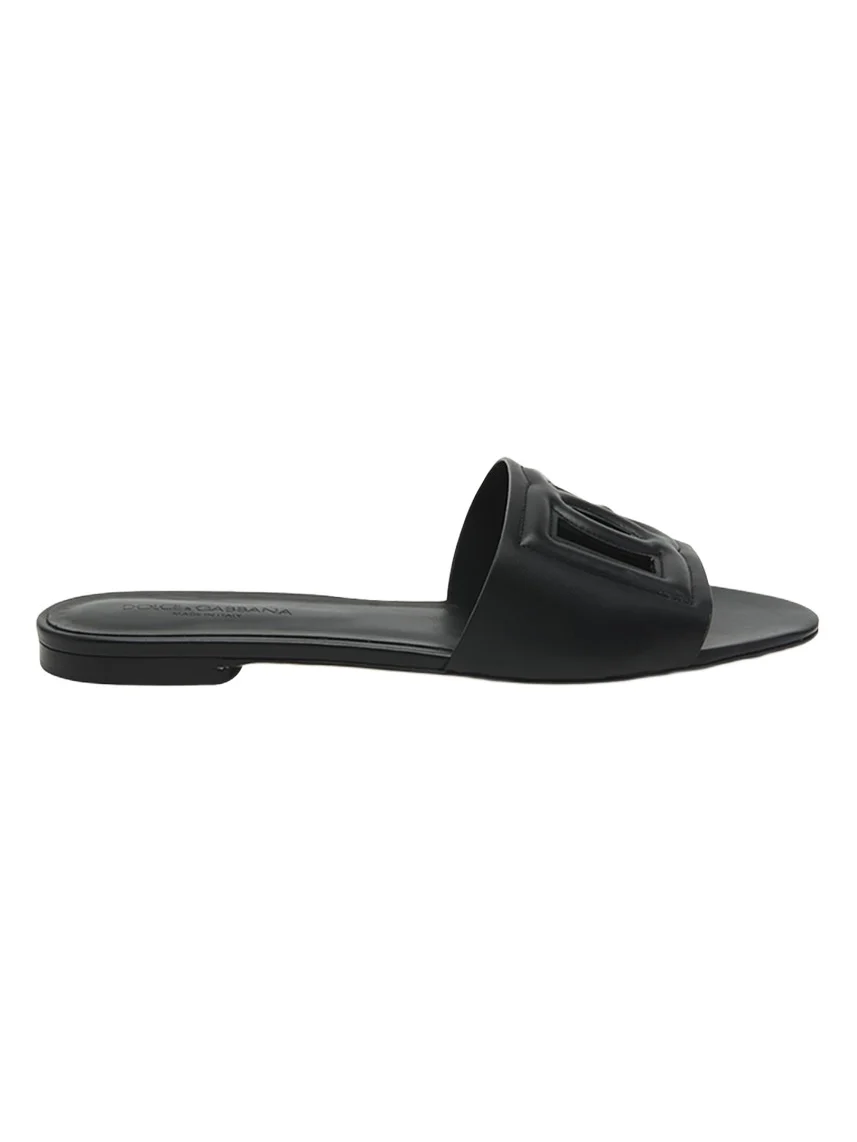 Dolce & Gabbana Cutout DG Flat Slide Sandals
