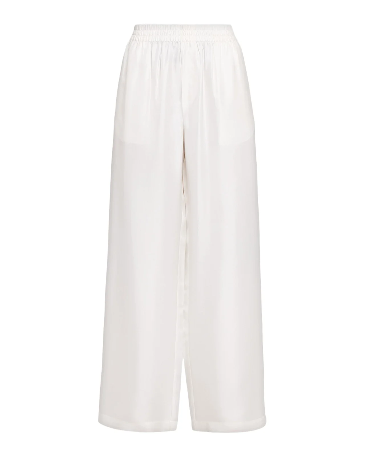 Silk Twill Wide-Leg Trousers Silk Twill Wide-Leg Trousers