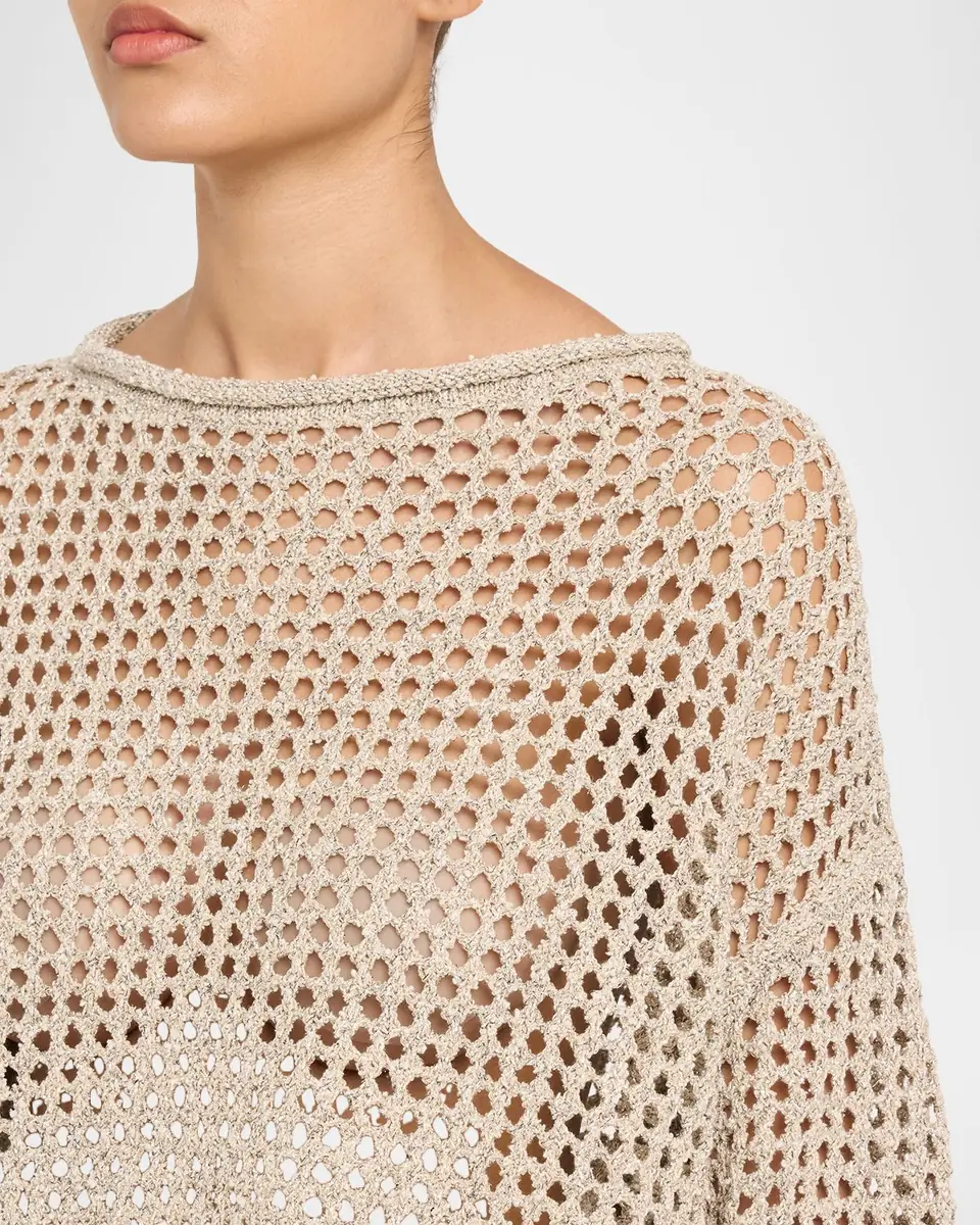 Lafayette 148 New York Oversized Open-Stitch Crop Sweater | Thumbnail 5 Lafayette 148 New York Oversized Open-Stitch Crop Sweater | Thumbnail 5