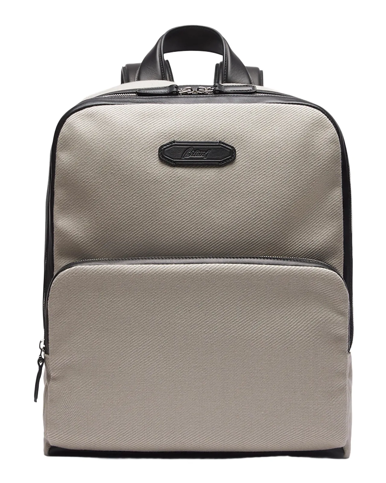 Brioni Men's Leather-Trim Canvas Backpack