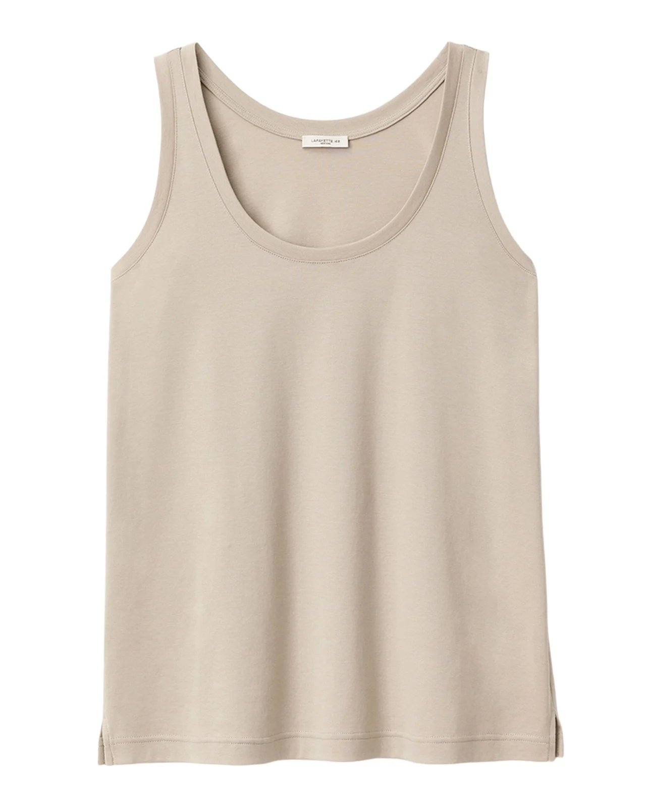 Scoop-Neck Cotton-Silk Tank Scoop-Neck Cotton-Silk Tank