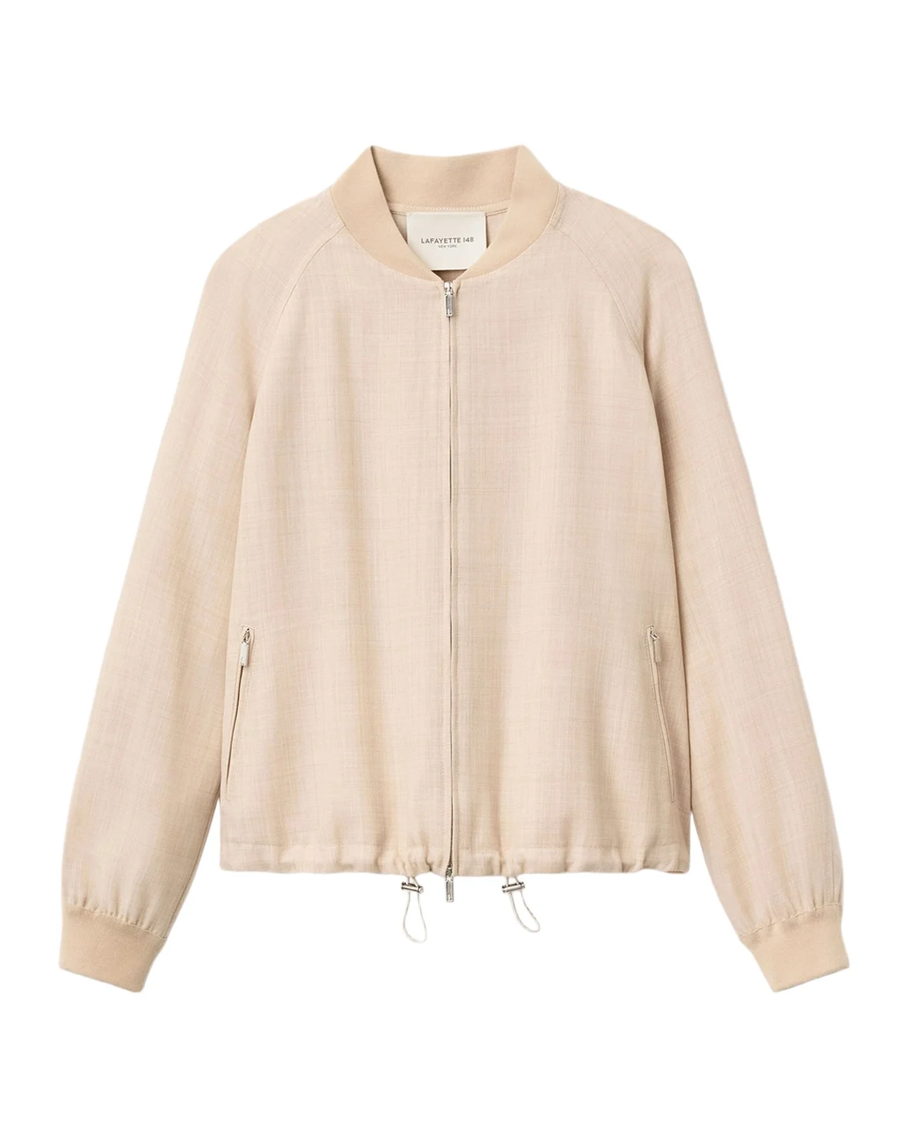 Oversized Wool-Silk Twill Bomber Jacket Oversized Wool-Silk Twill Bomber Jacket