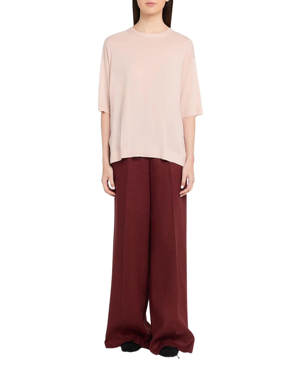Lafayette 148 New York Drop-Shoulder Merino Wool Knit Sweater