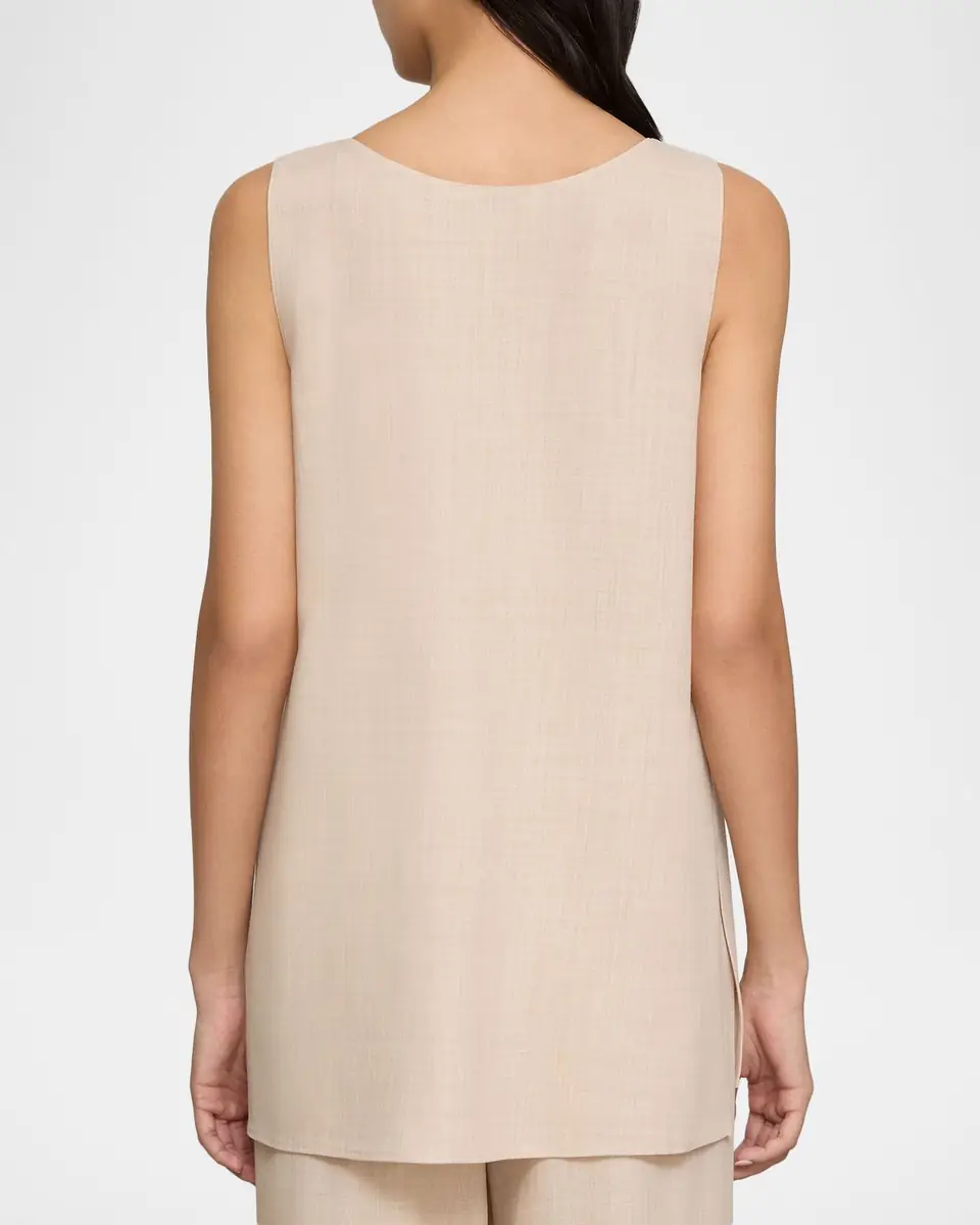 Lafayette 148 New York Scoop-Neck Wool-Silk Tank | Thumbnail 2