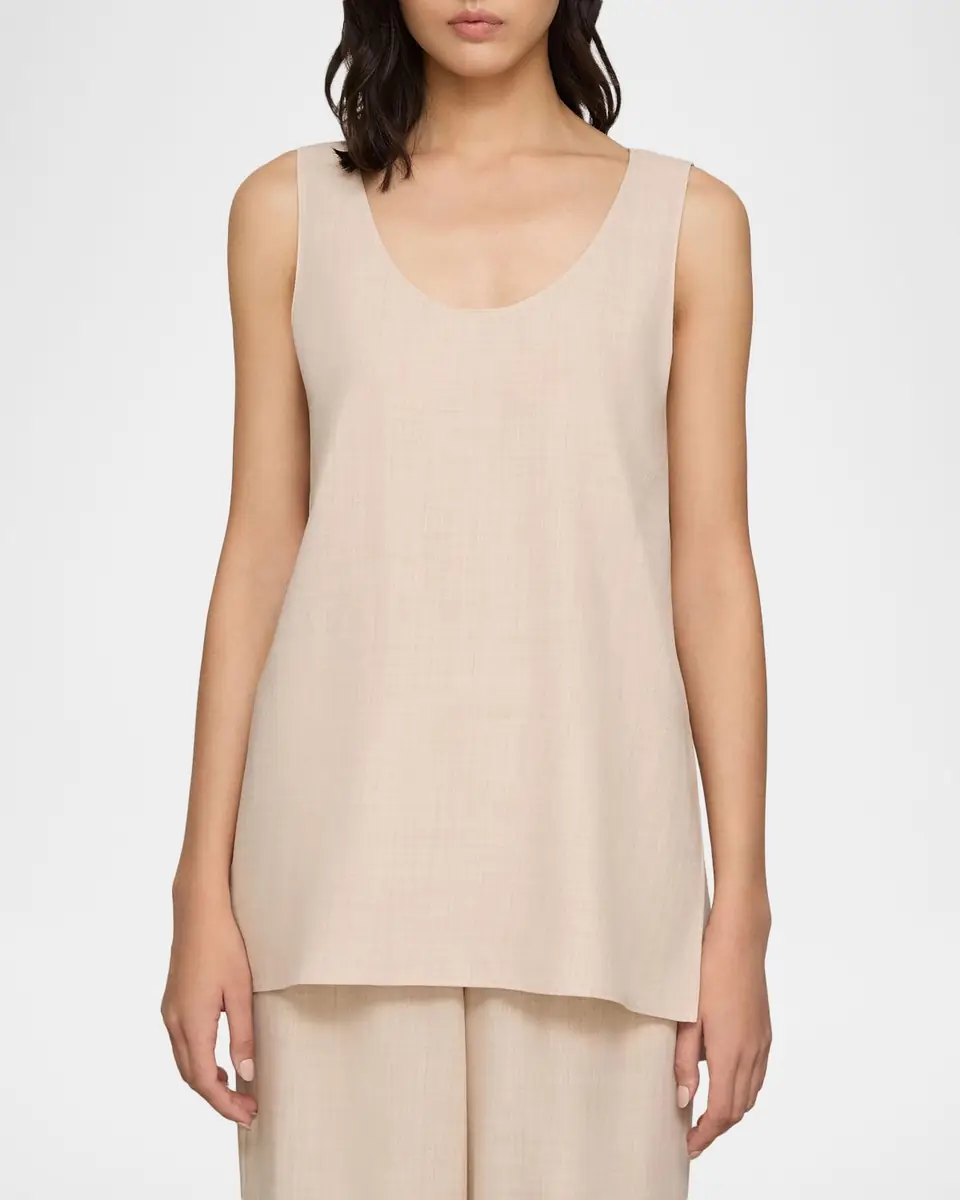 Lafayette 148 New York Scoop-Neck Wool-Silk Tank | Thumbnail 3