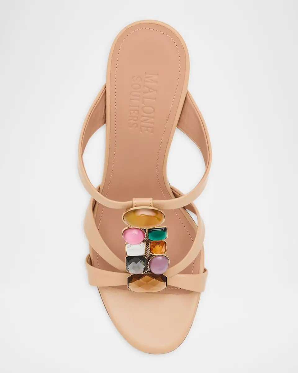 Malone Souliers 100mm Simi Jeweled Nappa Leather Sandals | Thumbnail 4 Malone Souliers 100mm Simi Jeweled Nappa Leather Sandals | Thumbnail 4