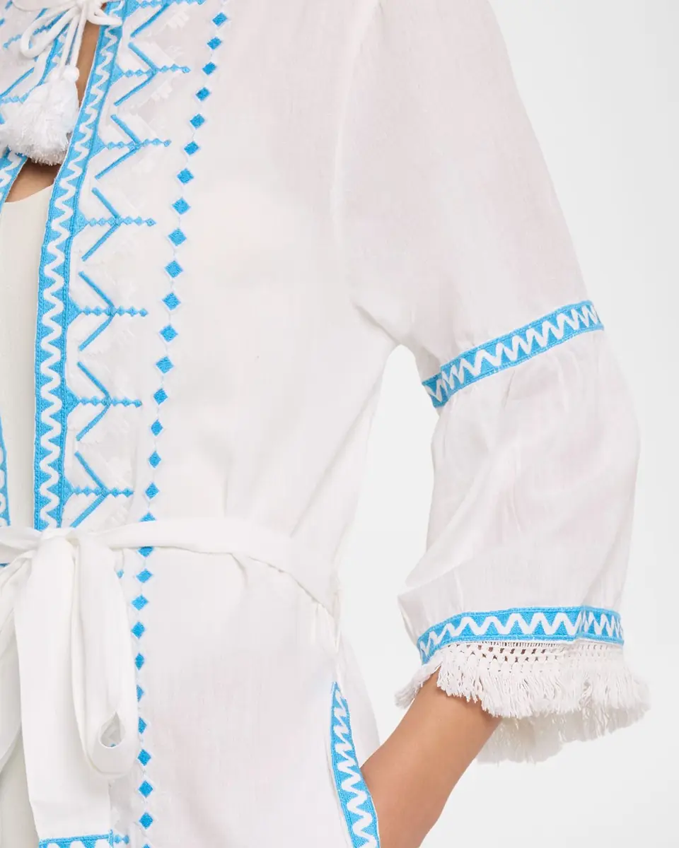 Melissa Odabash Anais Embroidered Midi Kaftan | Thumbnail 4 Melissa Odabash Anais Embroidered Midi Kaftan | Thumbnail 4