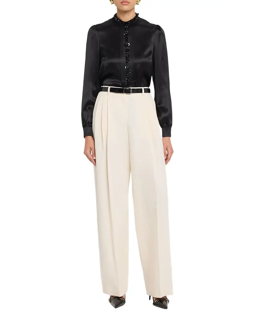 Dolce & Gabbana Rustic Cotton-Linen Canvas Straight-Leg Pants | Image 1 Dolce & Gabbana Rustic Cotton-Linen Canvas Straight-Leg Pants | Image 1