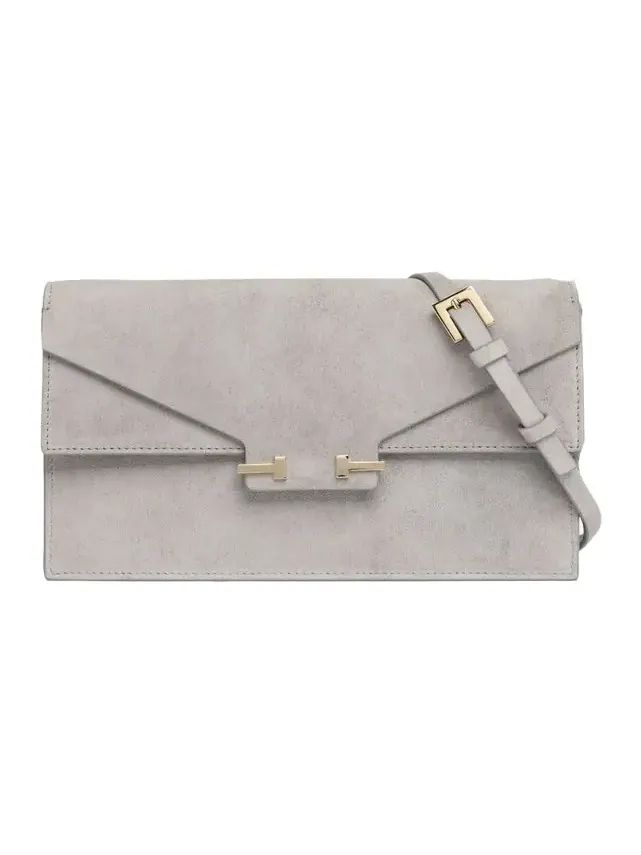 Tom Ford Mini Suede T-Clasp Shoulder Bag