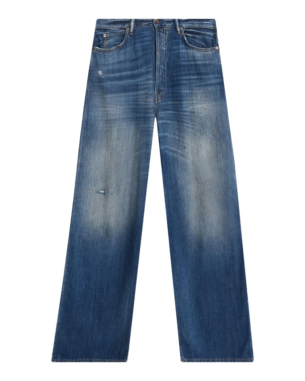 Men's Distressed Denim Wide-Leg Jeans Men's Distressed Denim Wide-Leg Jeans