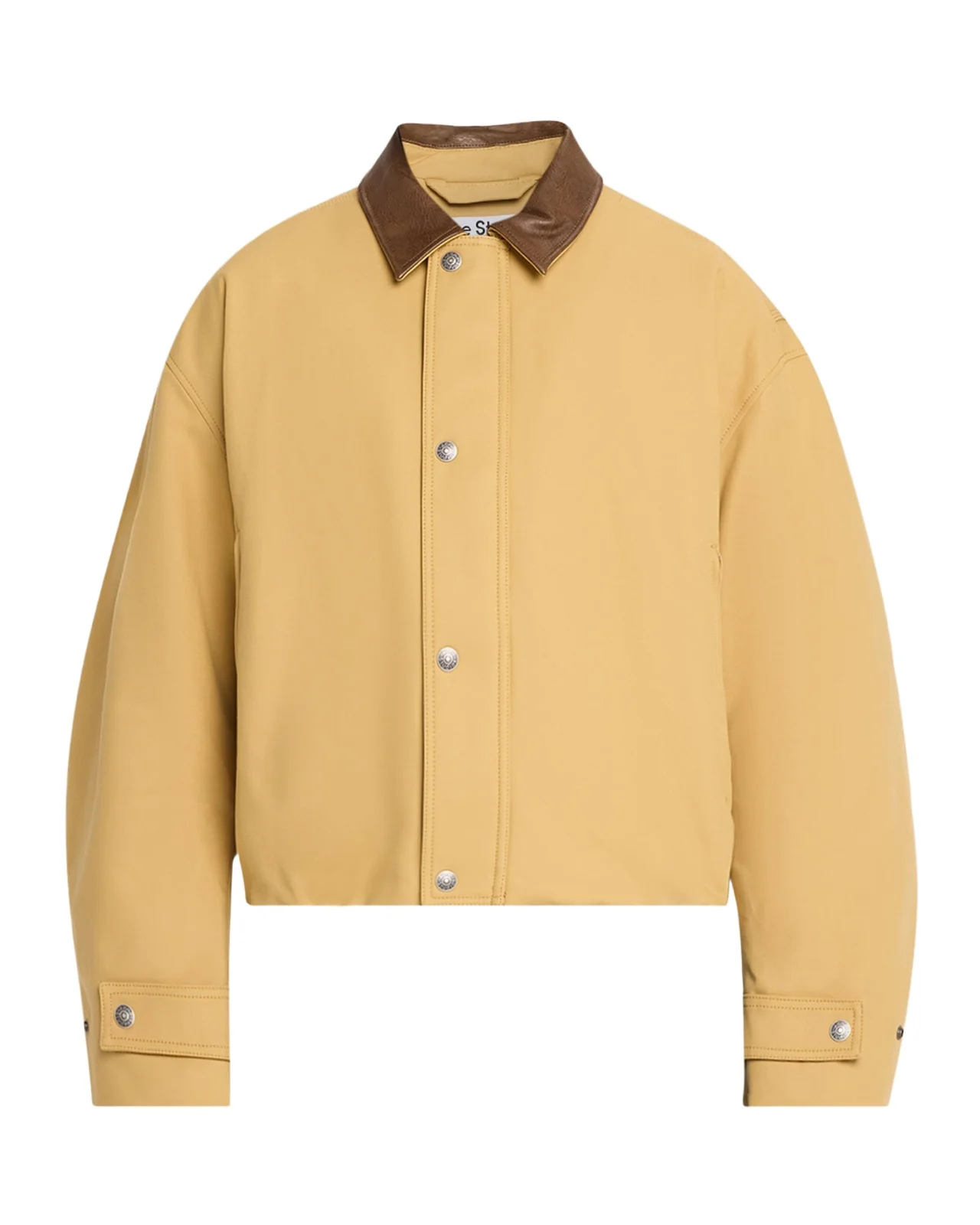 Men's Opado Satin Leather-Collar Bomber Jacket Men's Opado Satin Leather-Collar Bomber Jacket