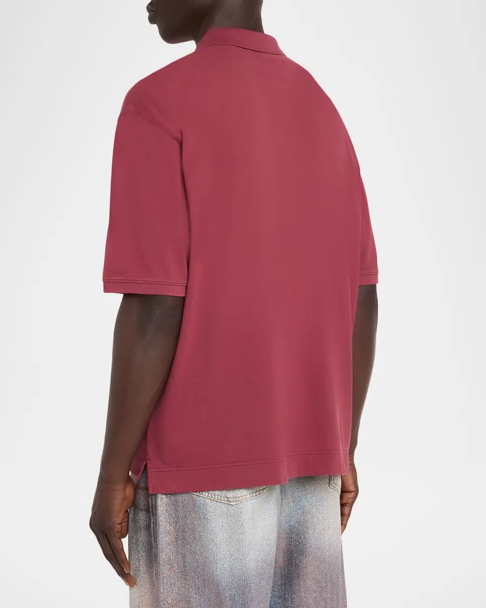 Acne Studios Men's Egnes Cotton Logo Polo Shirt | Thumbnail 3 Acne Studios Men's Egnes Cotton Logo Polo Shirt | Thumbnail 3