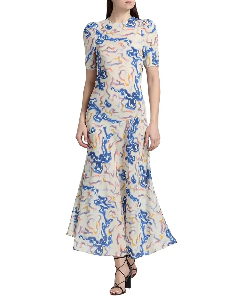 Ulla Johnson Samar Short-Sleeve Silk Dress | Image 1 Ulla Johnson Samar Short-Sleeve Silk Dress | Image 1