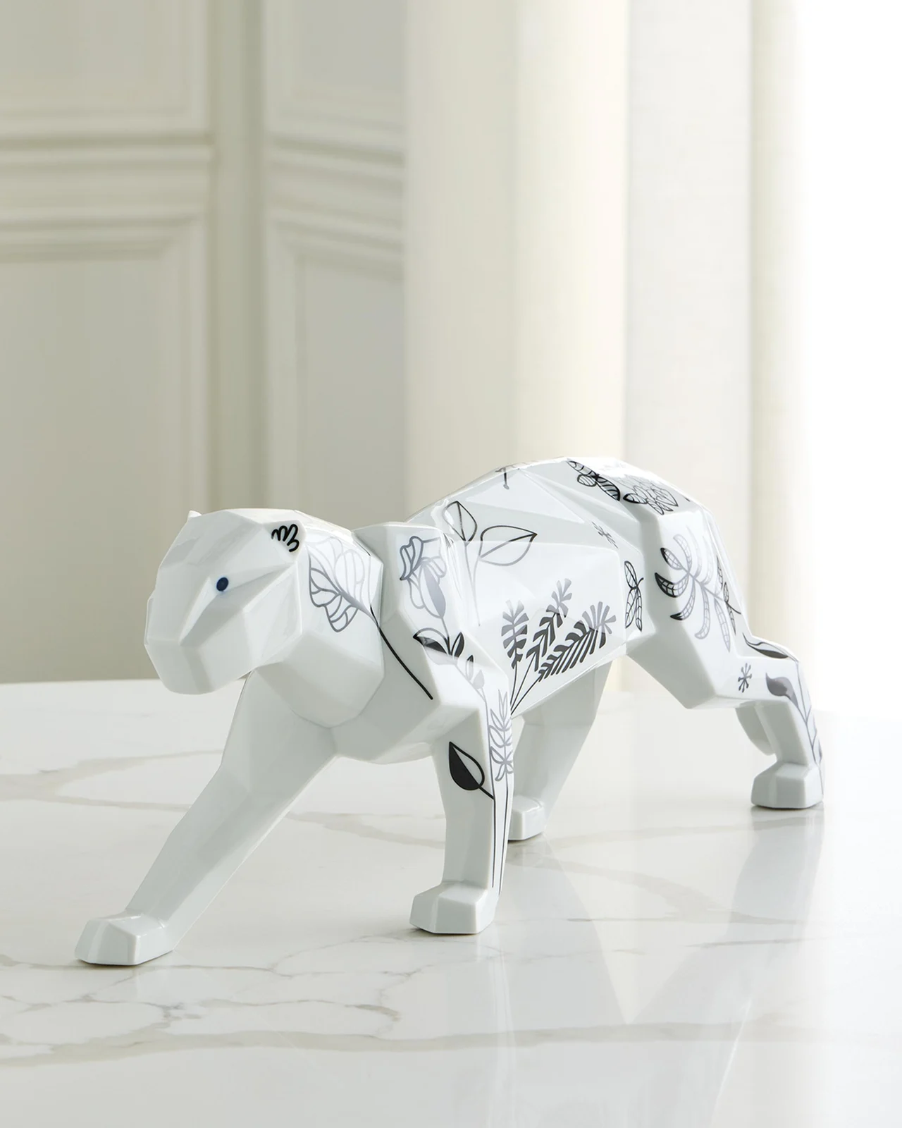 Lladro Origami Jungle Panther Sculpture