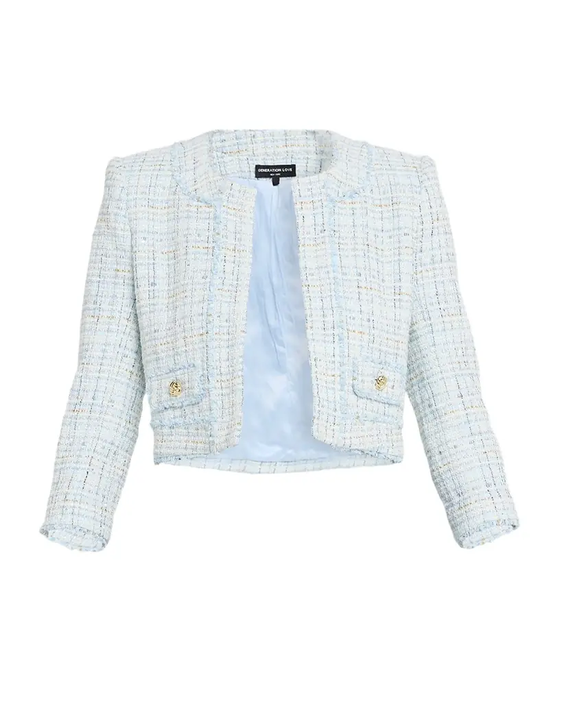 Generation Love Salvador Cropped Tweed Blazer | Image 1 Generation Love Salvador Cropped Tweed Blazer | Image 1