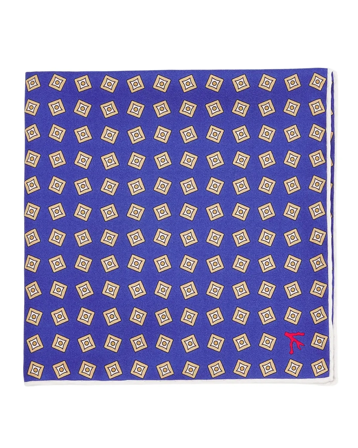 Isaia Men's Geometric Silk Pocket Square