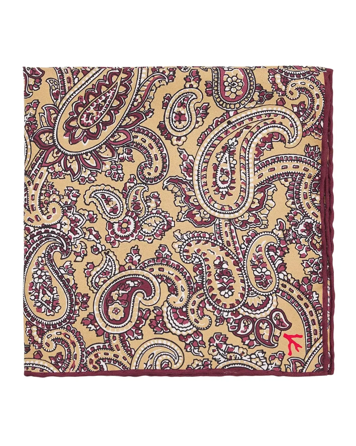Men's Paisley Silk Pocket Square