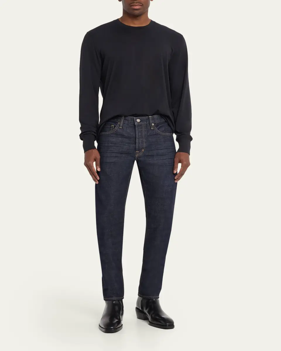 Tom Ford Men's Lyocell and Cotton Long-Sleeve T-Shirt | Thumbnail 2 Tom Ford Men's Lyocell and Cotton Long-Sleeve T-Shirt | Thumbnail 2