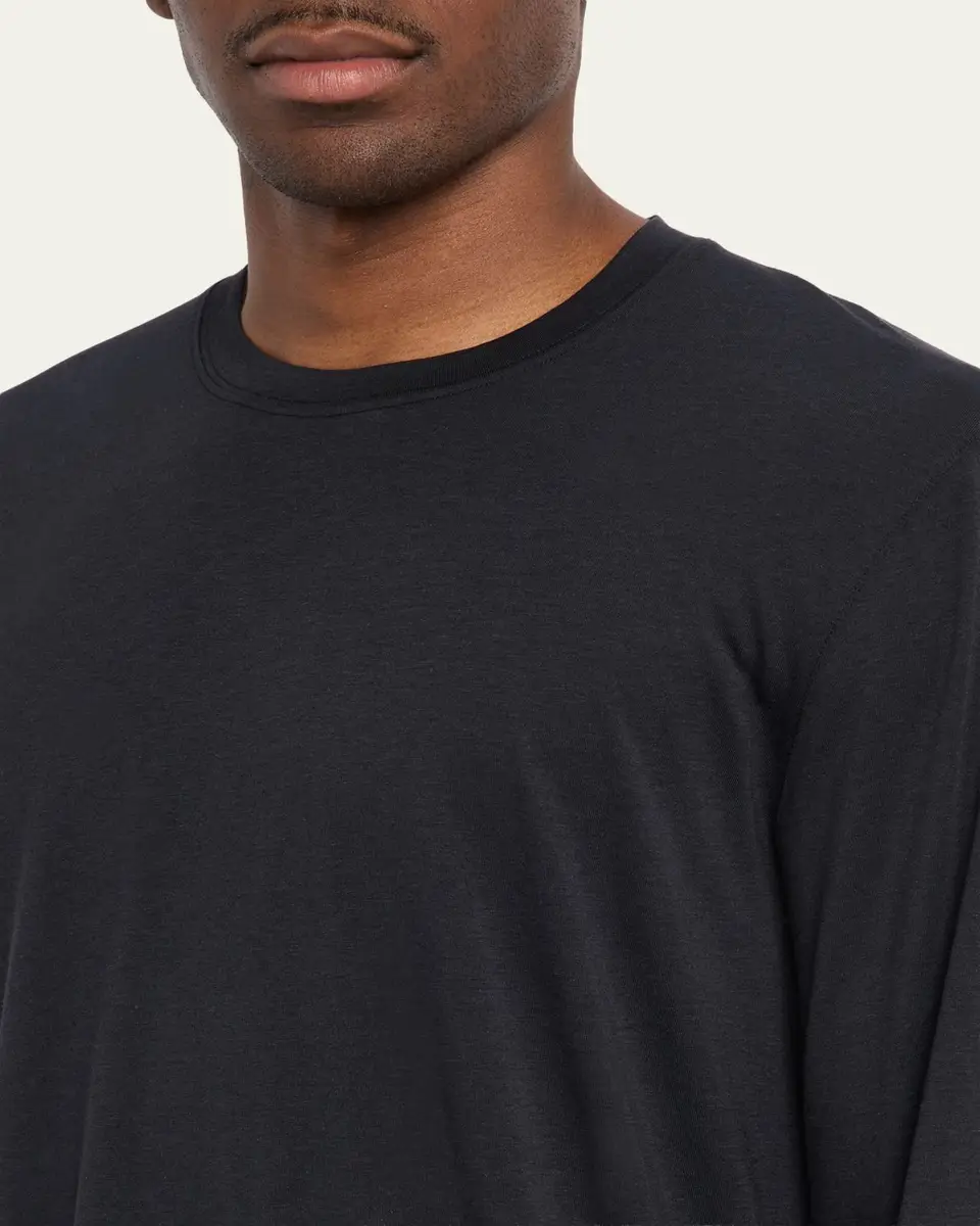 Tom Ford Men's Lyocell and Cotton Long-Sleeve T-Shirt | Thumbnail 5 Tom Ford Men's Lyocell and Cotton Long-Sleeve T-Shirt | Thumbnail 5