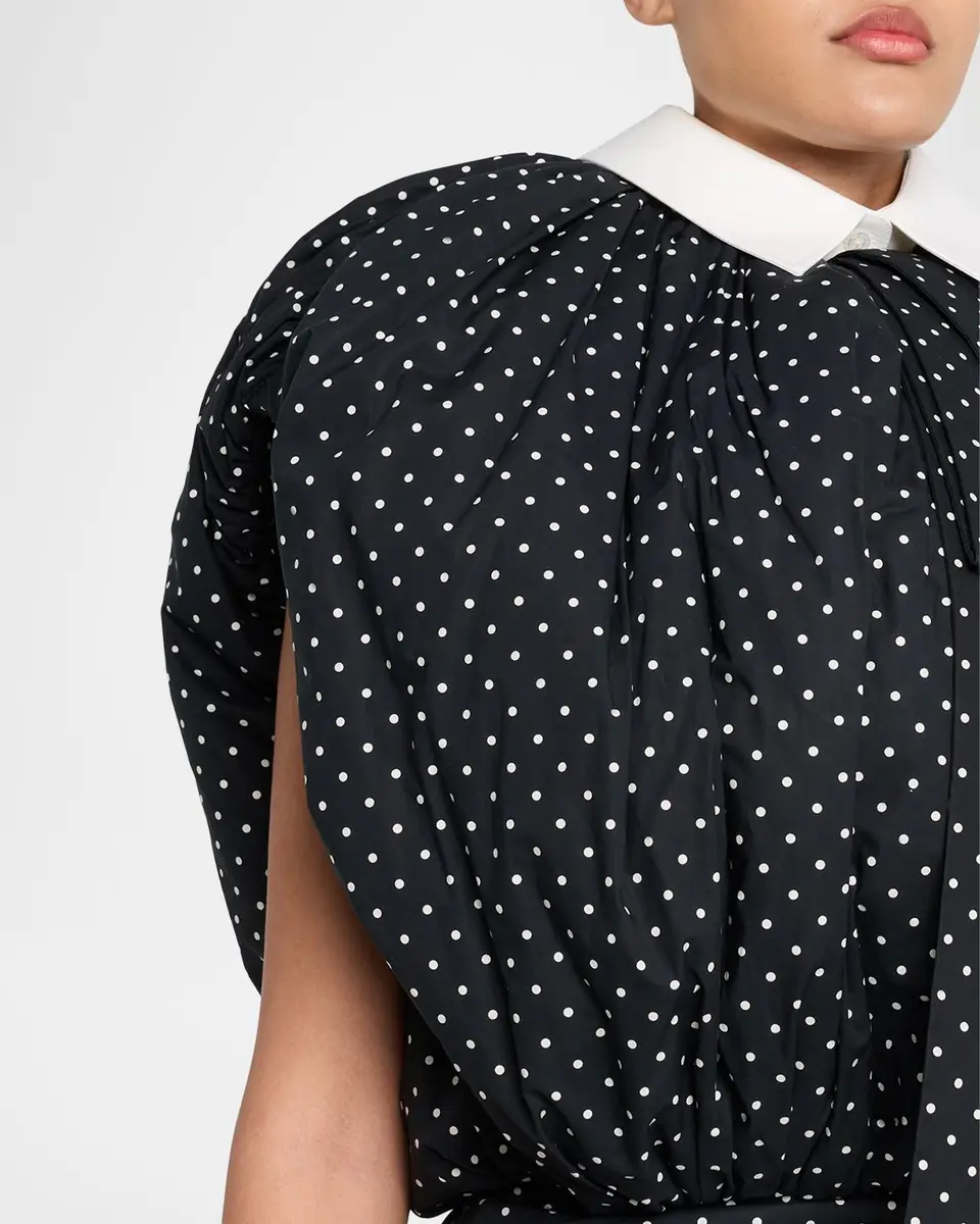 Marc Jacobs Runway Polka-Dot Cotton Poplin Collared Bubble Top | Thumbnail 4 Marc Jacobs Runway Polka-Dot Cotton Poplin Collared Bubble Top | Thumbnail 4