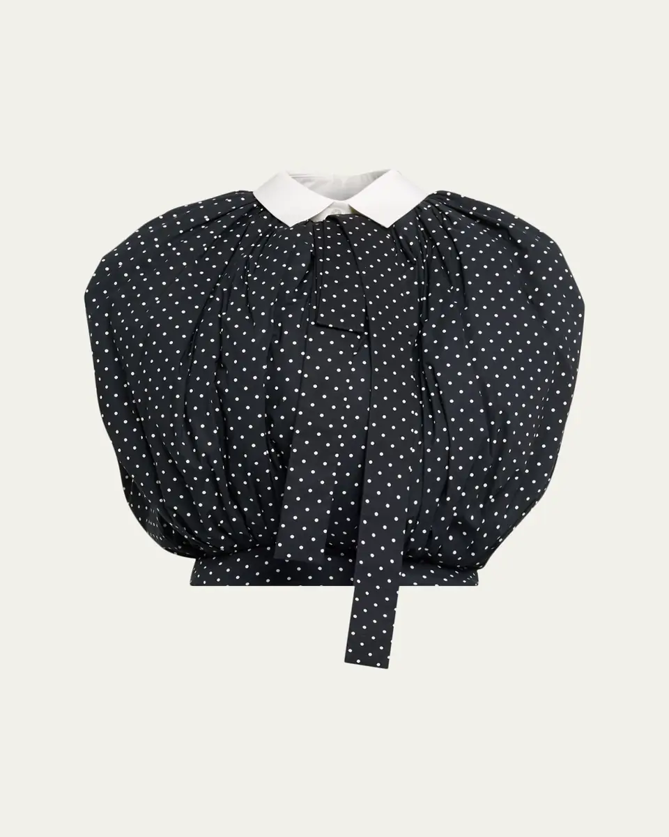 Marc Jacobs Runway Polka-Dot Cotton Poplin Collared Bubble Top | Thumbnail 5 Marc Jacobs Runway Polka-Dot Cotton Poplin Collared Bubble Top | Thumbnail 5