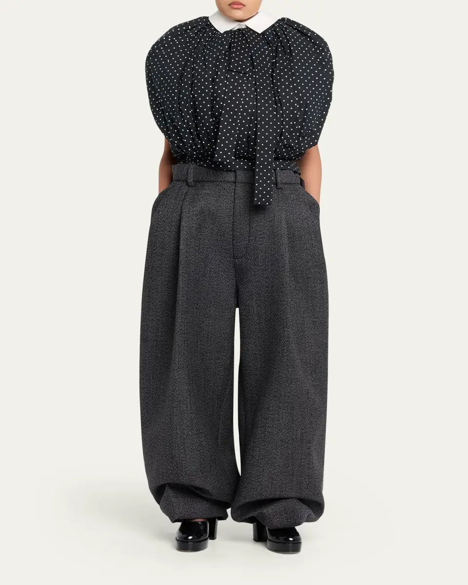 Marc Jacobs Runway Polka-Dot Cotton Poplin Collared Bubble Top | Thumbnail 6 Marc Jacobs Runway Polka-Dot Cotton Poplin Collared Bubble Top | Thumbnail 6
