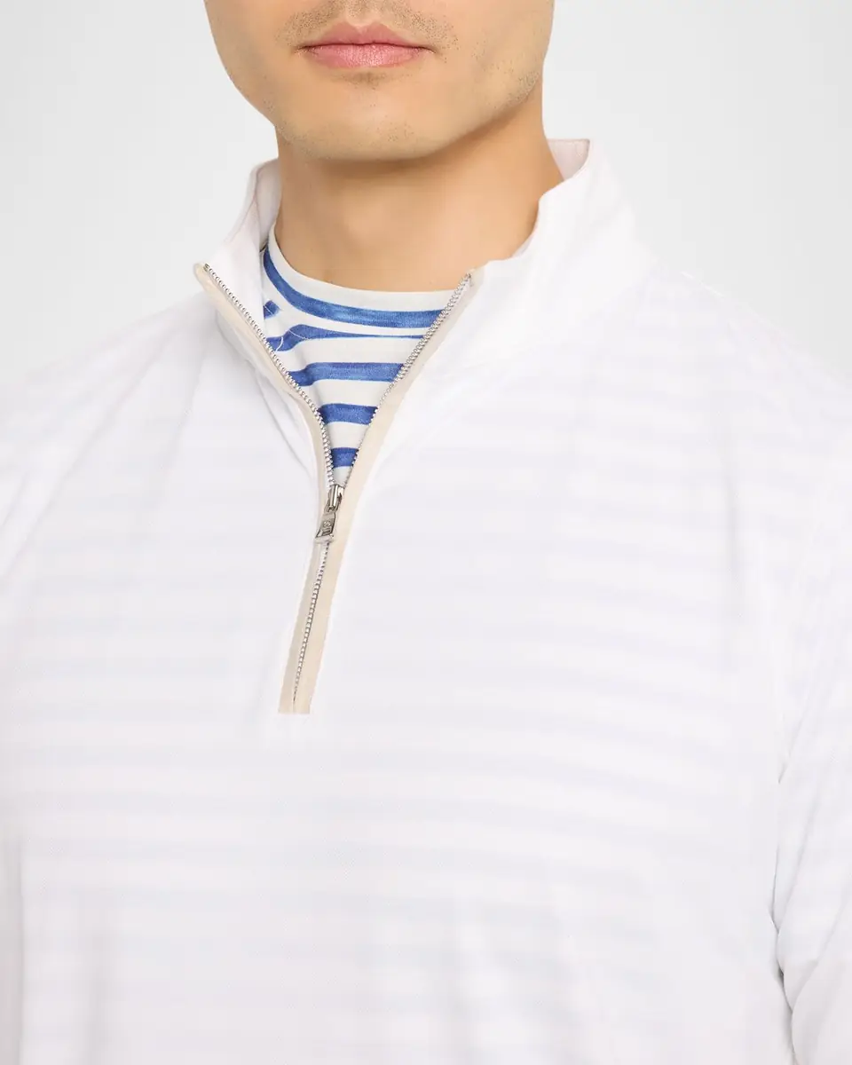Peter Millar Men's Crown Crafted Albatross Cotton-Blend Pique Quarter-Zip | Thumbnail 4 Peter Millar Men's Crown Crafted Albatross Cotton-Blend Pique Quarter-Zip | Thumbnail 4