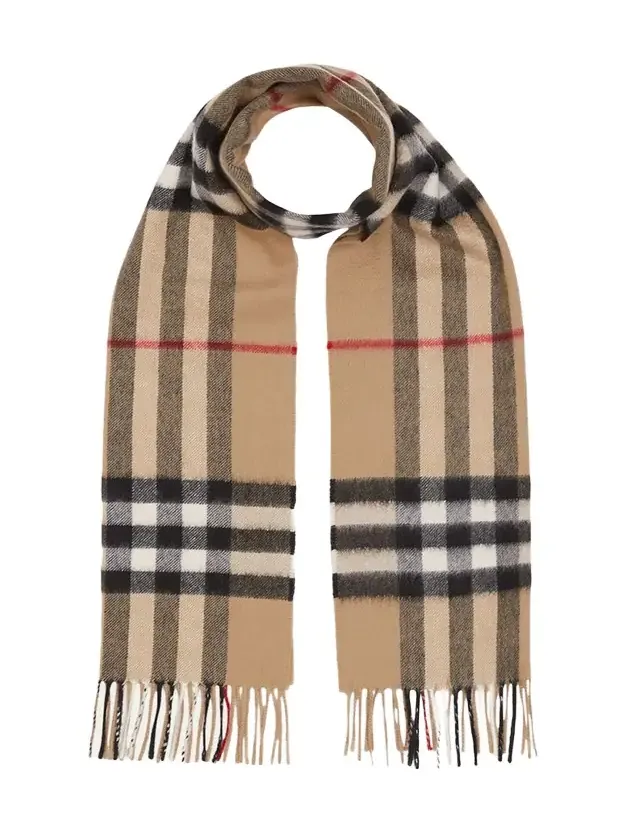 Men's Giant Check Cashmere Scarf