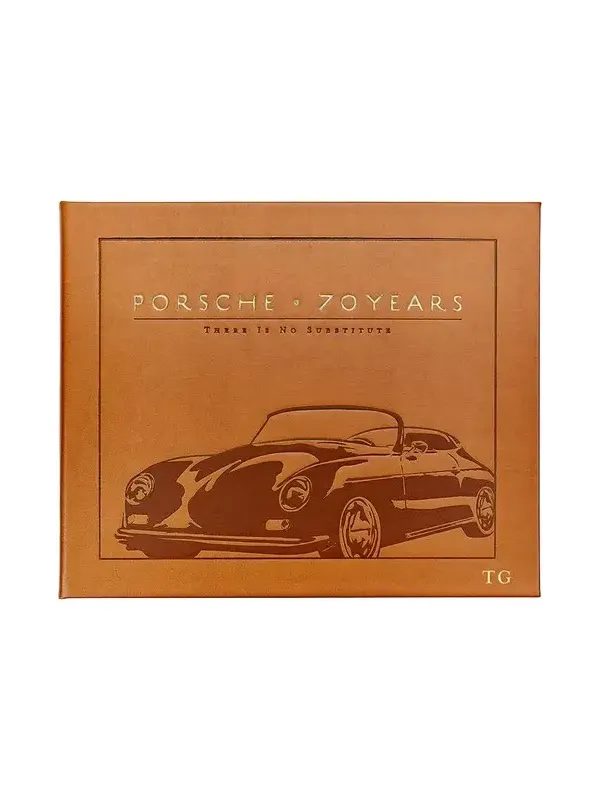Graphic Image Porsche 70 Years: There Is No Substitute Leather Bound Book - Personalized