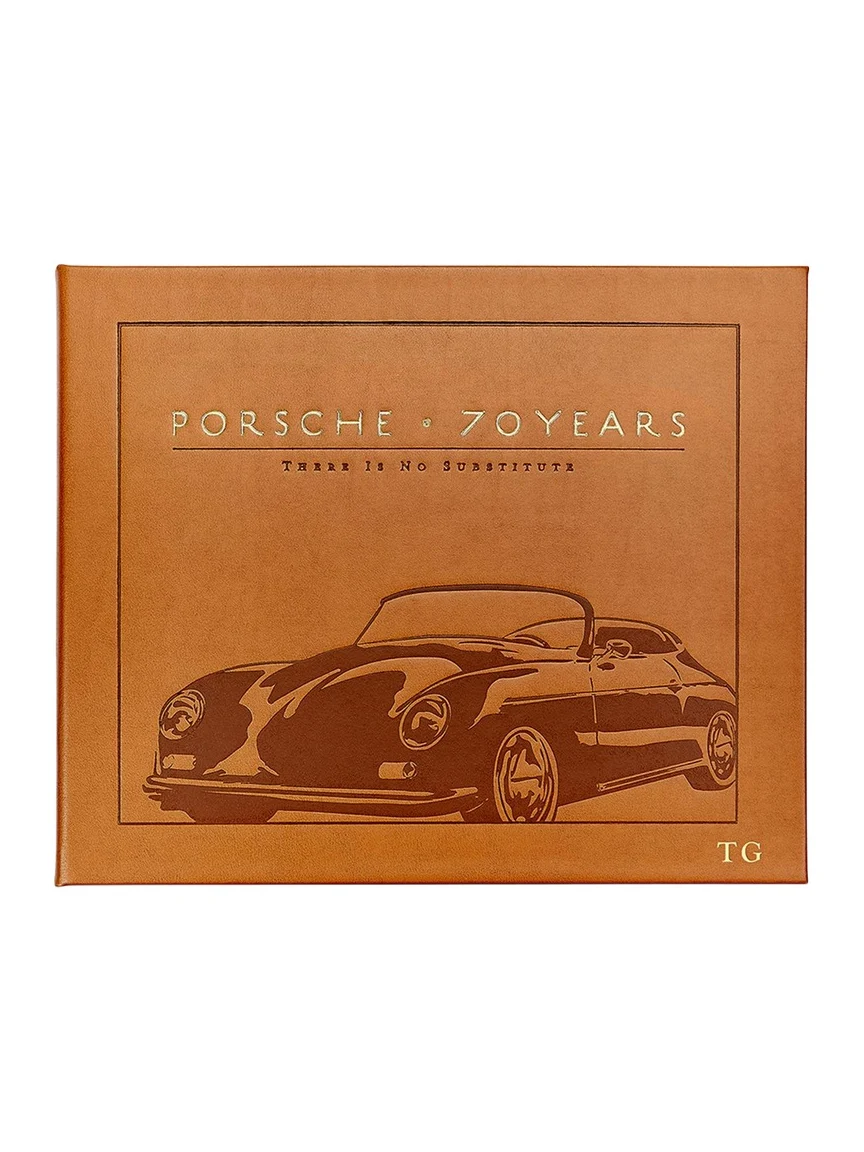 Graphic Image Porsche 70 Years: There Is No Substitute Leather Bound Book - Personalized