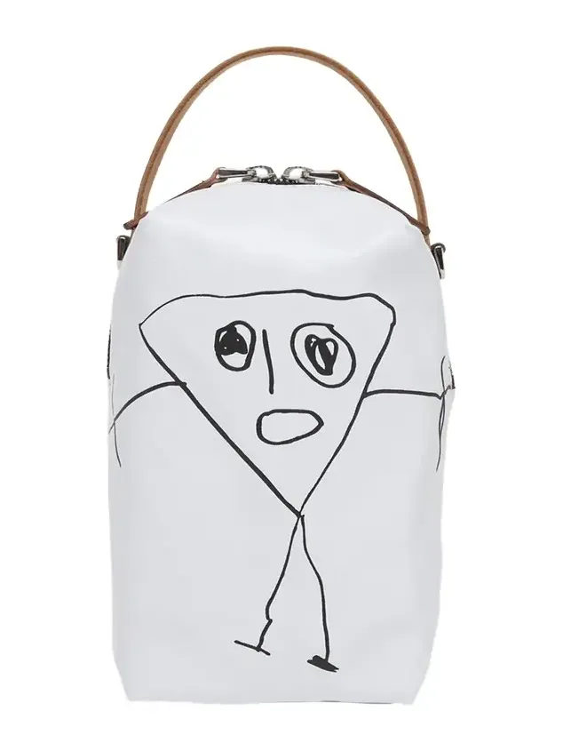 Plan C Pili Graphic-Print Leather Bucket Bag