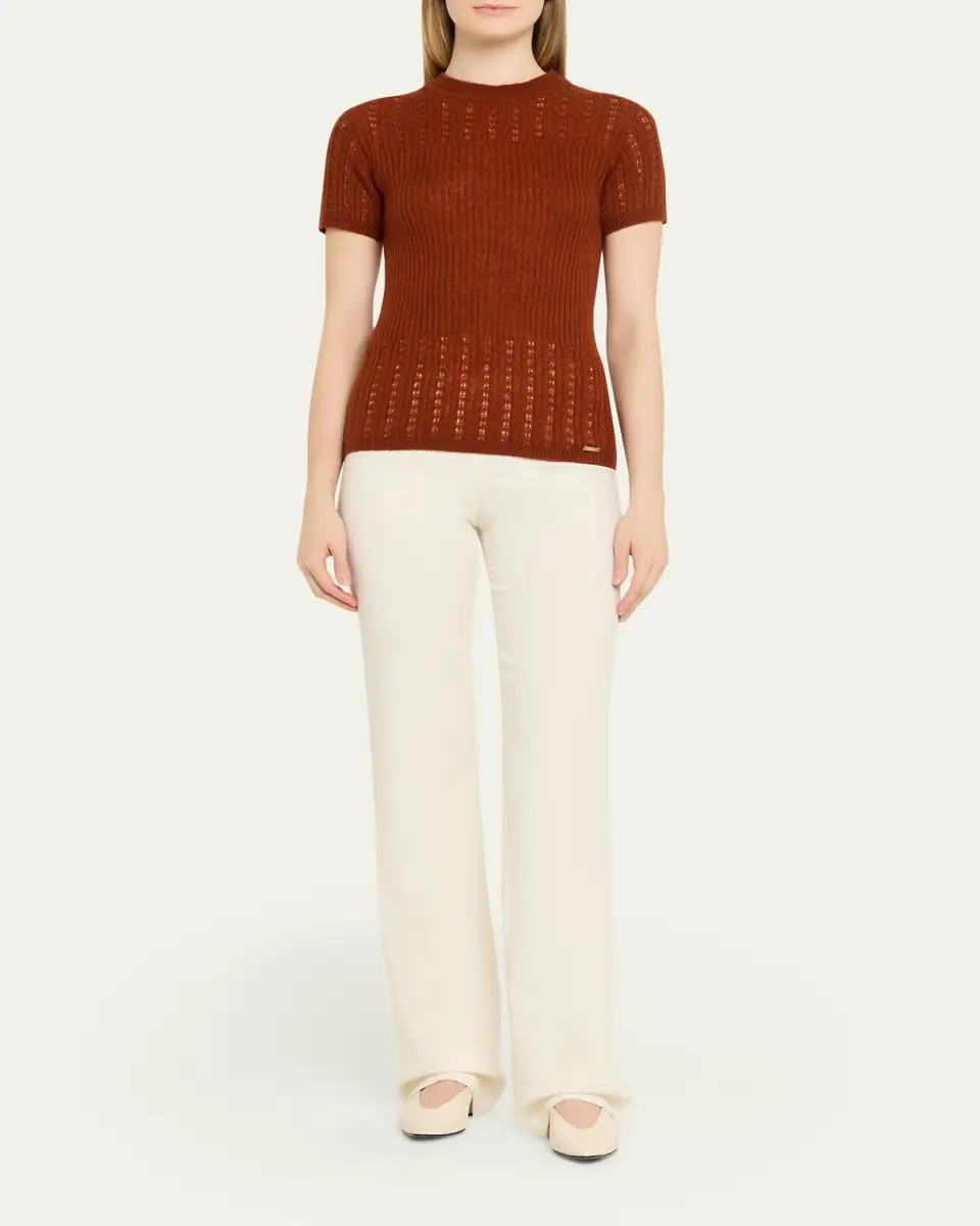 Kiton Cashmere-Silk Short-Sleeve Sweater | Thumbnail 2 Kiton Cashmere-Silk Short-Sleeve Sweater | Thumbnail 2