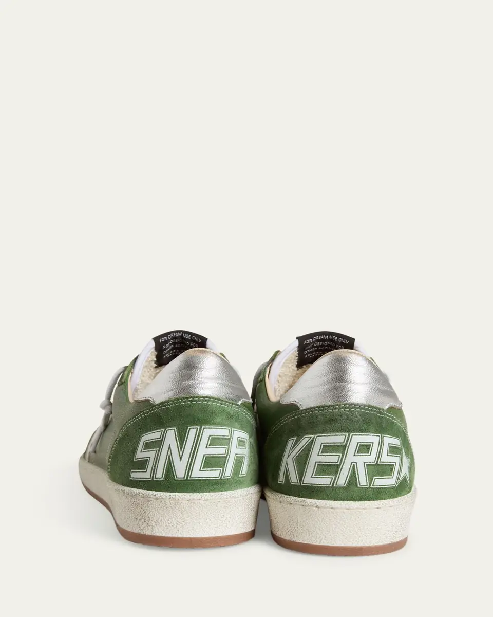 Golden Goose Men's Ball Star Leather and Nylon Low-Top Sneakers | Thumbnail 2
