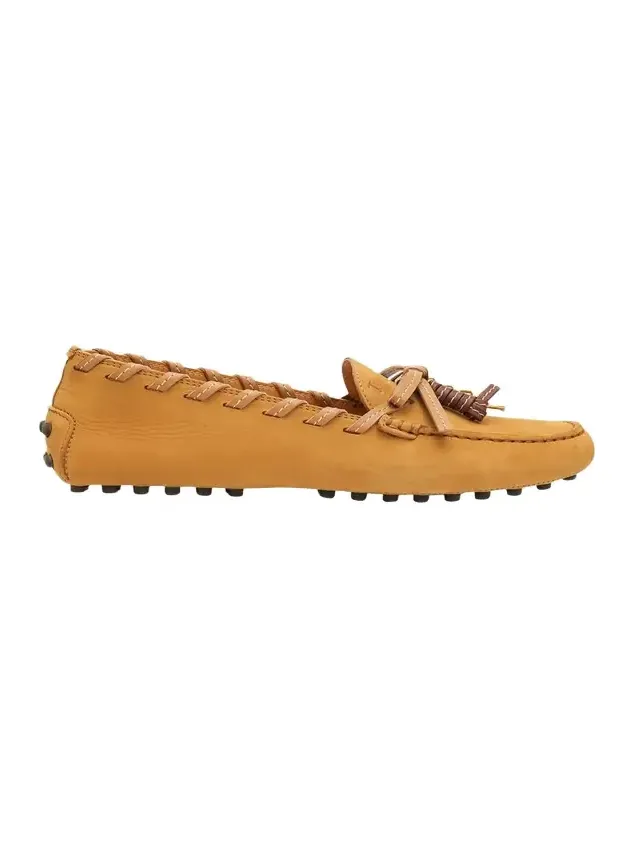 Gommino Whipstitch Suede Driver Loafers