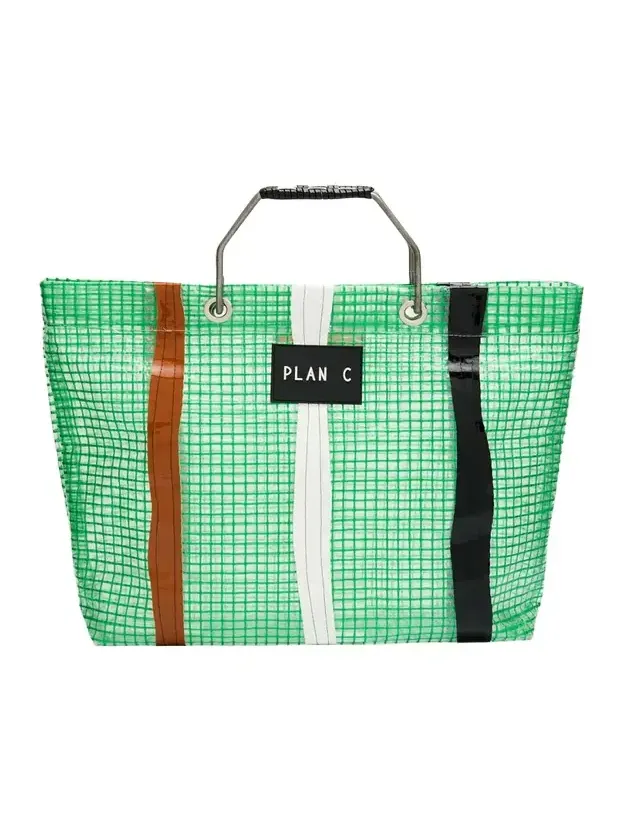 Plan C Medium Woven Shopping Tote Bag