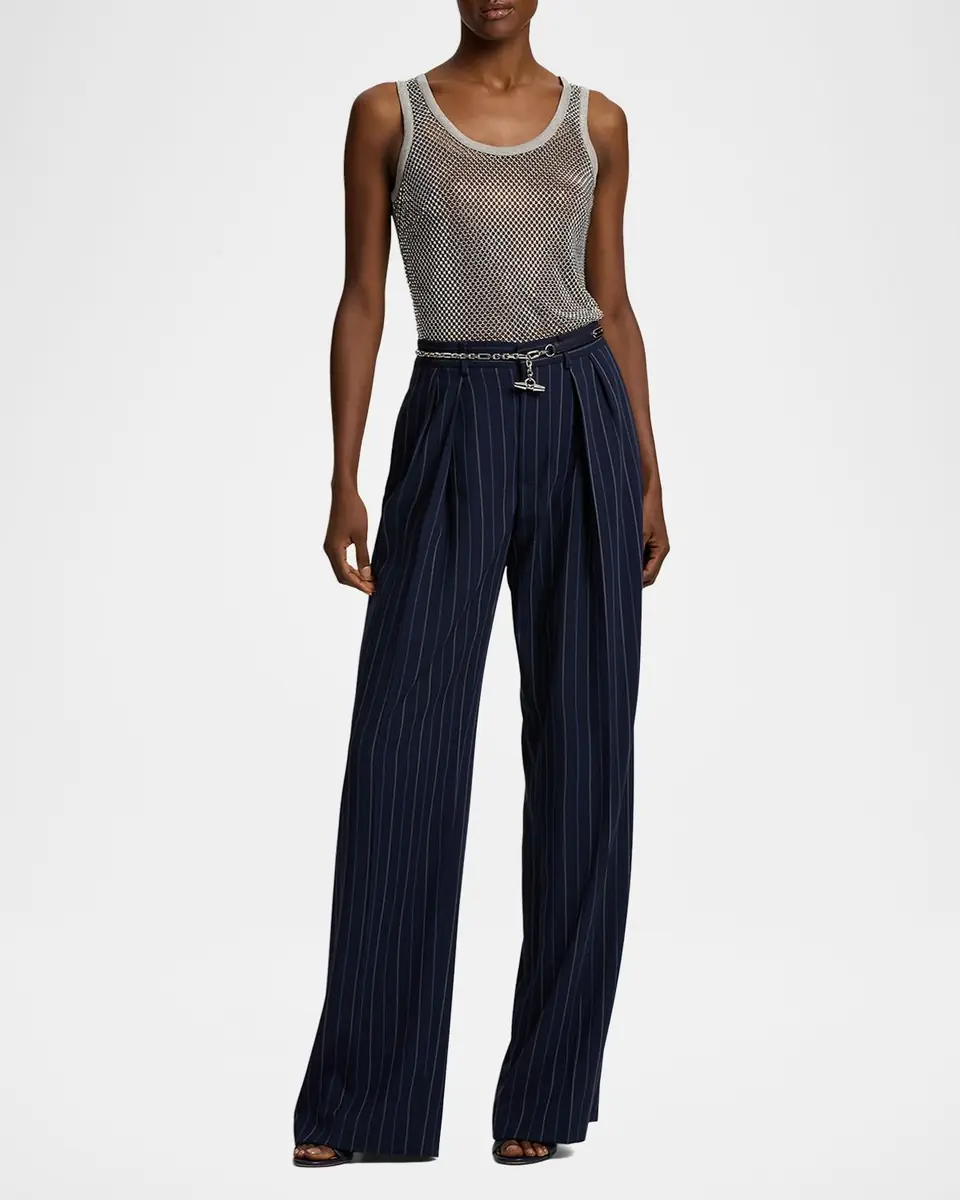 Ralph Lauren Collection Melony Embellished Mesh Tank Top | Thumbnail 6