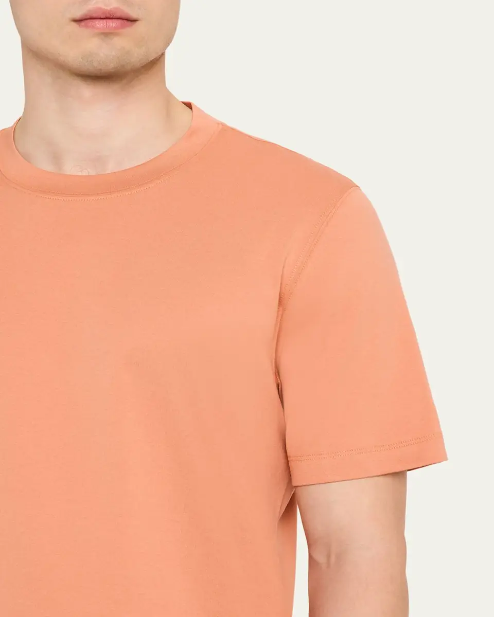 Brunello Cucinelli Men's Solid Cotton Crewneck T-Shirt | Thumbnail 5