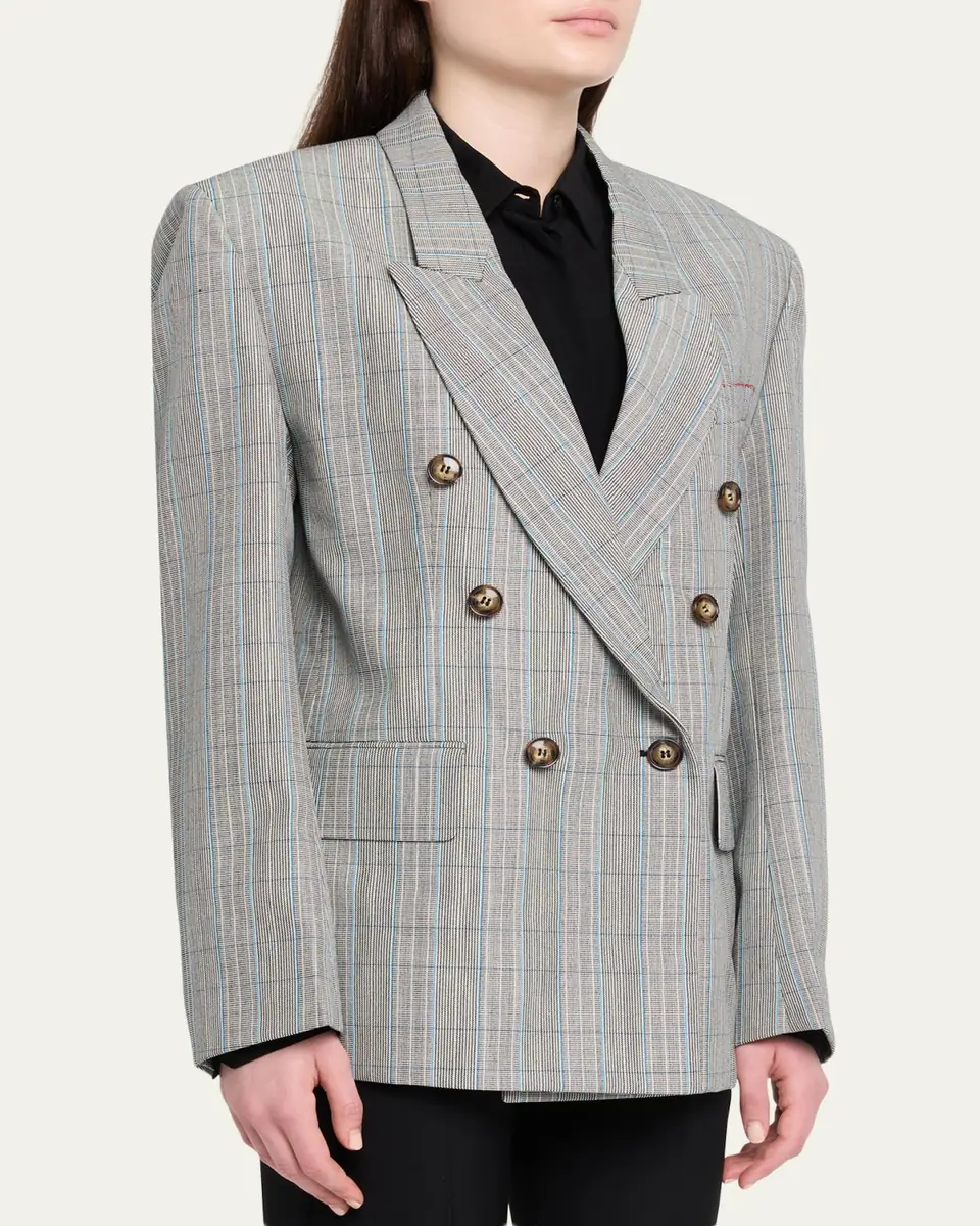 Victoria Beckham Double-Breasted Wool Jacket | Thumbnail 4
