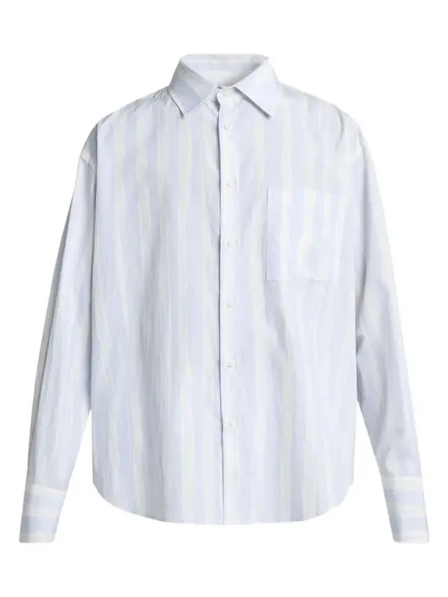 Men's Candy Stripe Relaxed Cotton Button-Down Shirt Men's Candy Stripe Relaxed Cotton Button-Down Shirt