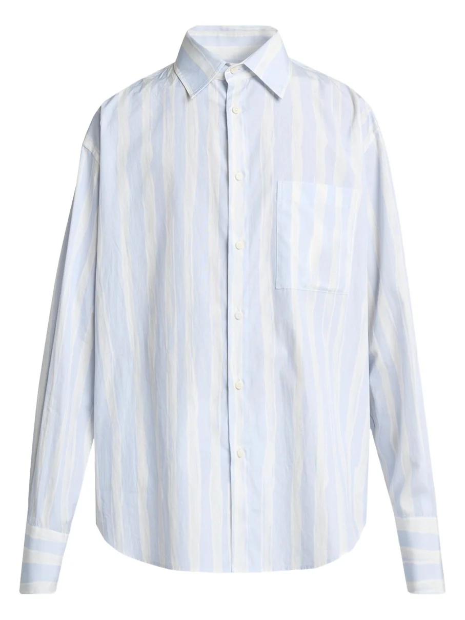 Men's Candy Stripe Relaxed Cotton Button-Down Shirt