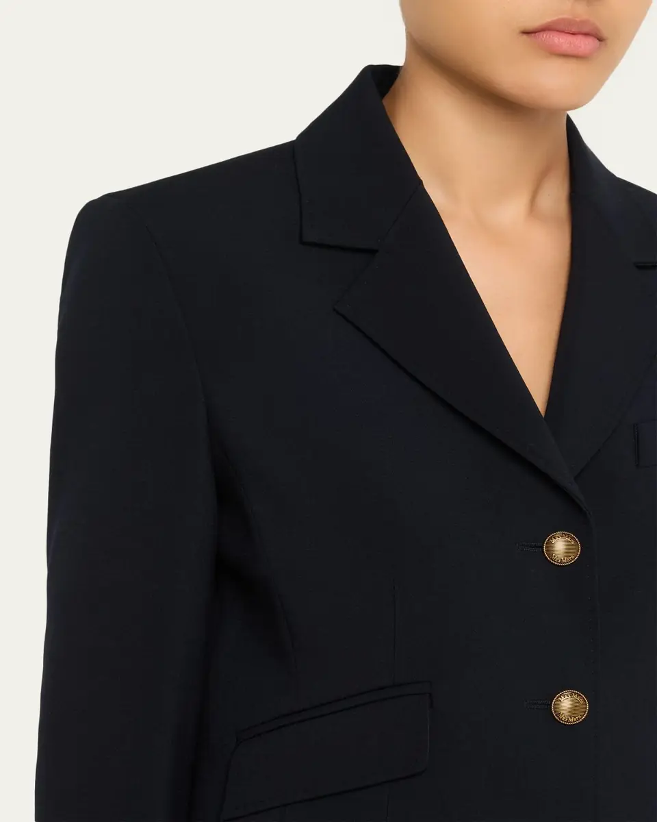 Max Mara Single-Breasted Stretch Wool Jacket | Thumbnail 5 Max Mara Single-Breasted Stretch Wool Jacket | Thumbnail 5