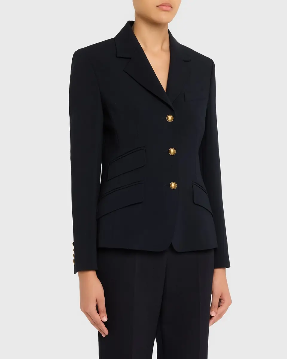 Max Mara Single-Breasted Stretch Wool Jacket | Thumbnail 8 Max Mara Single-Breasted Stretch Wool Jacket | Thumbnail 8