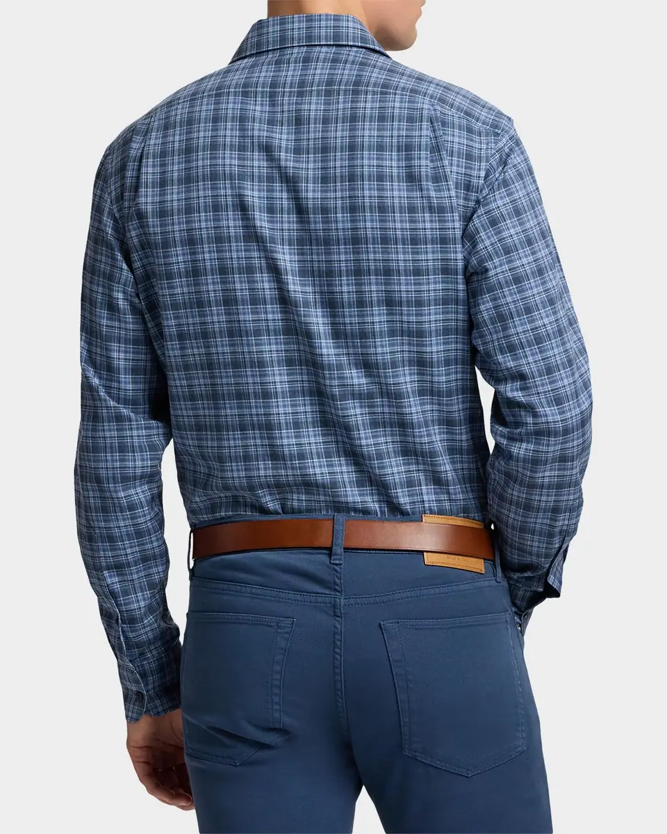 Ralph Lauren Purple Label Men's Aston Cotton Plaid Pocket Sport Shirt | Thumbnail 7