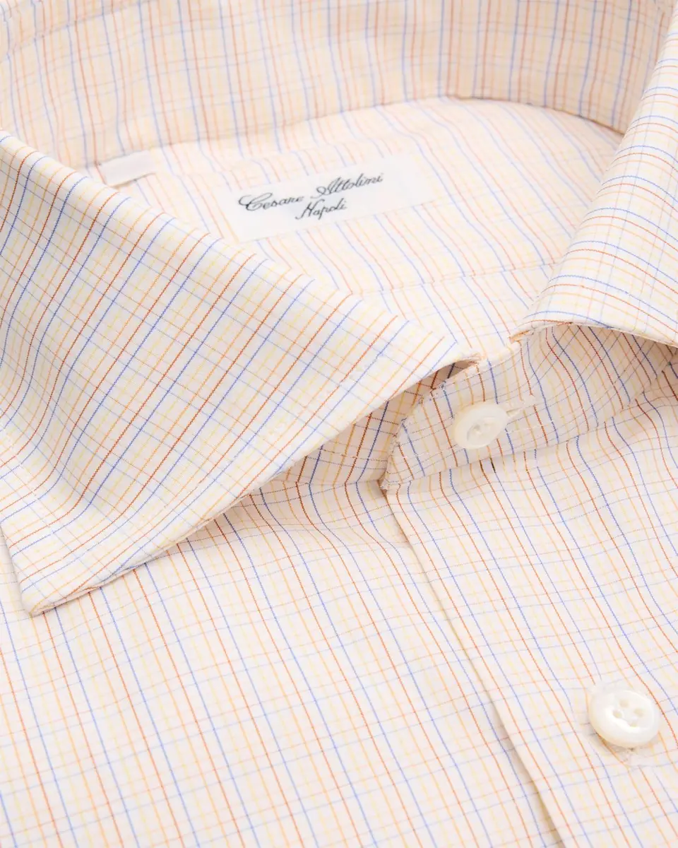 Cesare Attolini Men's Grid-Check Cotton Dress Shirt | Thumbnail 2 Cesare Attolini Men's Grid-Check Cotton Dress Shirt | Thumbnail 2