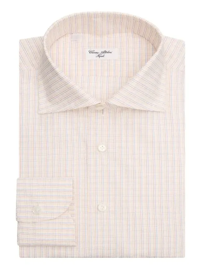 Men's Grid-Check Cotton Dress Shirt Men's Grid-Check Cotton Dress Shirt