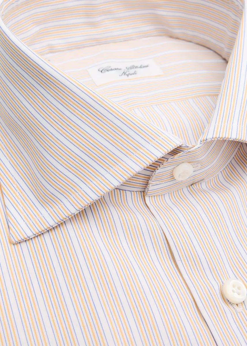 Cesare Attolini Men's Multi-Stripe Cotton Dress Shirt | Thumbnail 2 Cesare Attolini Men's Multi-Stripe Cotton Dress Shirt | Thumbnail 2